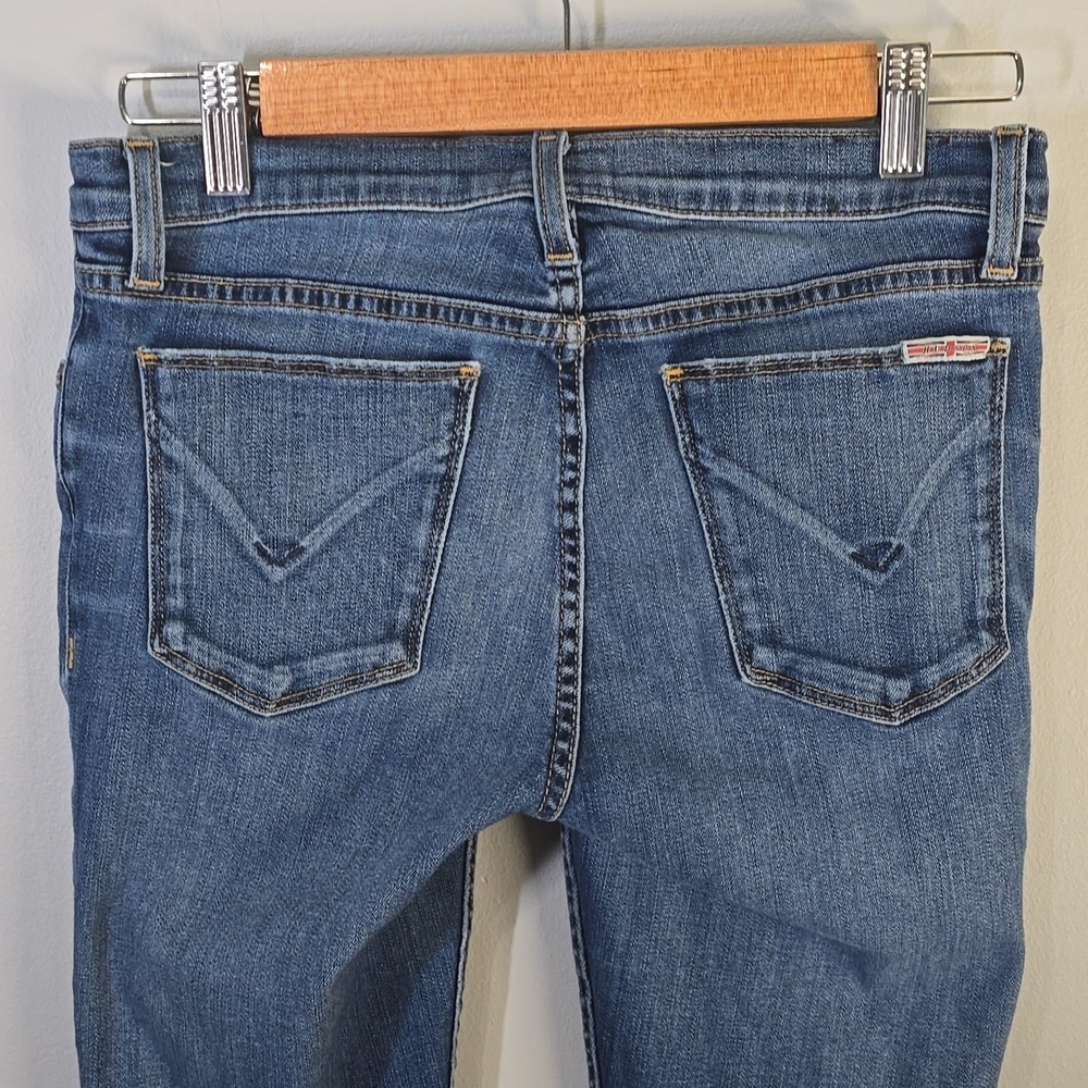 Hudson Jeans Womens Size 26 Size 2 Blue Denim Distressed Tally Crop Skinny Cuff - Picture 6 of 9